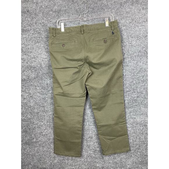 Polo Ralph Lauren Stretch Slim Fit 32X30 Side Pockets Olive Green Chino - Picture 3 of 7